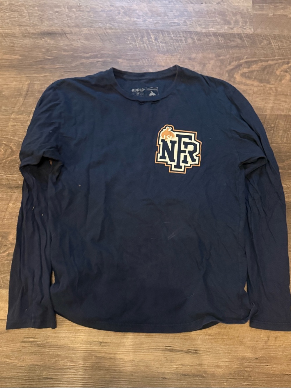 NFR Crest Long-Sleeve Crewneck Shirt - Navy